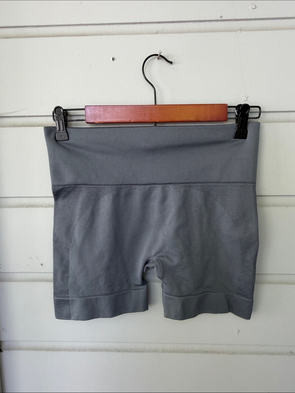 SET Active Gray Seamless High-Waist Bike Shorts
